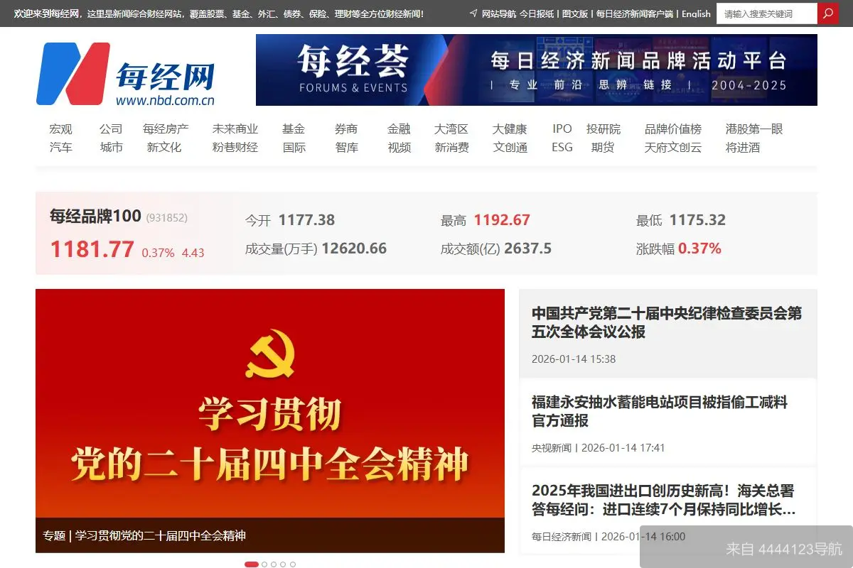 每经网 网站首页截图