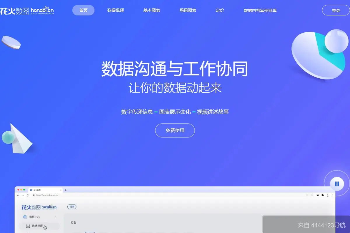 花火数图Hanabi 网站首页截图