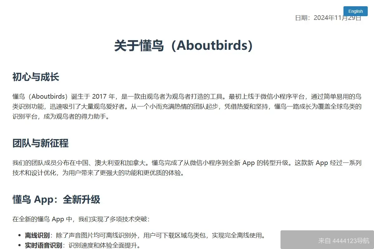 懂鸟 网站首页截图