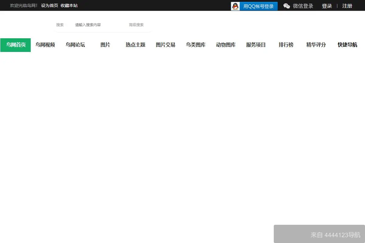 鸟网 网站首页截图